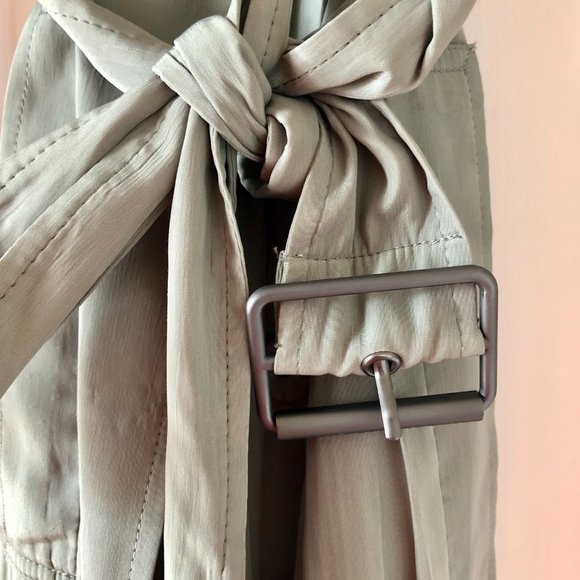 *NWT* BCBG MaxAzria “Celina” Draped Kelly Green Belted Trench Coat XXS - Picture 12 of 15